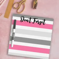 Gray Pink White Color Changeable Don't Forget Dry Erase Board