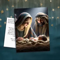 Jesus in the Manger | Religious Christmas Postcard