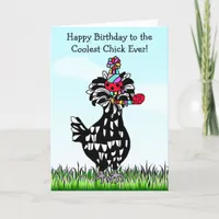 Happy Birthday to the Coolest Chick Ever Card