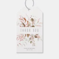 Dreamy Foliage Thank You V1 Blush Pink ID817 Gift Tags