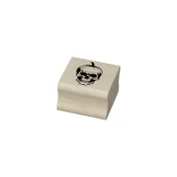 Pumpkin Skull Rubber Stamp