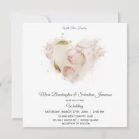 *~* Terracotta Floral QR RSVP Art AR26 Wedding  Invitation