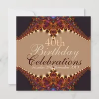 Birthday Golden Earth Celebrations Invitations