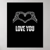 To Death - Skeleton Heart Hands Classic Poster