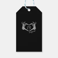 Skeleton Heart Hand Minimal Classic Design Gift Tags