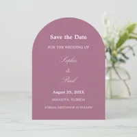 Elegant Mauve Arch Save the Date