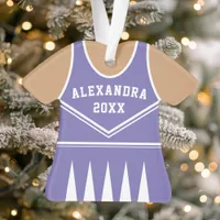 Cheerleader Outfit Varsity Team Uniform Purple Ornament