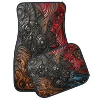 Mystical Alien Landscape With Intricate Designs Car Floor Mat