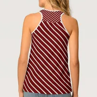 Cherry Red Striped Tank Top