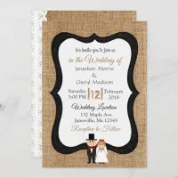 Lace and Burlap Wedding Invitation