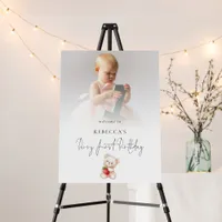 Photo Bear Strawberry Welcome Berry First Birthday Foam Board