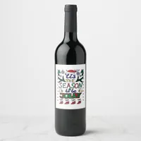 Christmas Tis The Season Wine Label