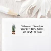 Plant In A Pot Return Address Label