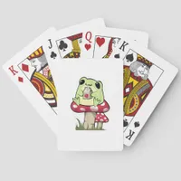 Mushroom Frog Goblincore Mycology Creative Style Poker Cards
