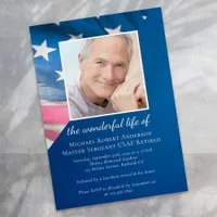 US Flag Veteran Patriotic Memorial Service Invitation