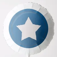 Patriotic Blue Circle Balloon with White Star 