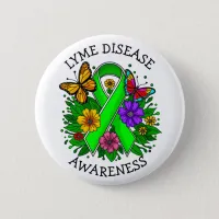 Lyme Disease Awareness Ribbon Button