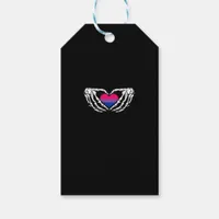 Bisexual Pride Skeleton Halloween Bi Goth Heart Cl Gift Tags