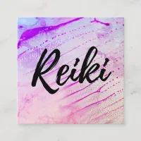 *~* Reiki Practitioner Reiki Master Healer Teacher Square Business Card