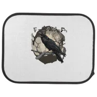 F-Caw-F Funny Raven Pun Gothic Crow Humor Retro Cl Car Floor Mat