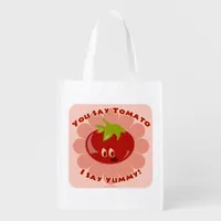 You Say Tomato Cute Fresh Veggie Fun Grocery Bag