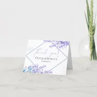 Thank You | Watercolor Lavender -Dusty Blue Floral