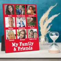 Red Friends & Family Name & Photo Dementia Memory Plaque