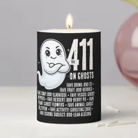 Funny Punny The 411 on Ghosts Pillar Candle