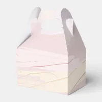 Pastel Blush Pink and Gold Paint Splash Favor Boxes