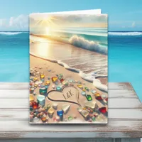 Happy Valentine's Day | Romantic Ocean Sea Glass Card