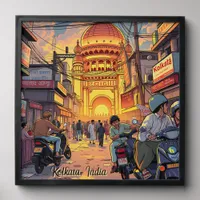 Saying Hello from India | Kolkata Peel And Stick Photo Tile