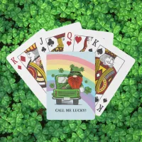 Call Me Lucky Irish Gnome Poker Cards