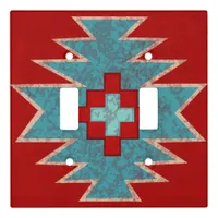 Southwest Mesas Red & Turquoise Light Switch Cover