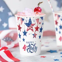 Happy 4th of July Hanging Stars ID1103 Paper Cups