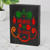 Believe in the Season, Christmas Holiday, ZSSPG Wooden Box Sign