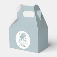 Adorable Elephant Blue Baby Boy Shower Favor Boxes