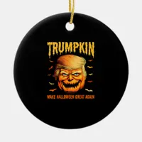 Funny Usa Pumpkin Trumpkin Make Halloween Great Ag Ceramic Ornament