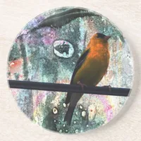 Goldfinch Grunge Drink Coaster