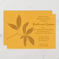 Autumn Leaves Wedding Rehearsal Dinner Invitation
