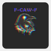 F-Caw-F Halloween Music Party Essential Square Sticker