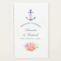 Watercolor Floral Nautical Wedding Planner