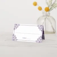 Elegant Place Card Tent Cards- Nadine (Plum)