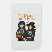 Till Death Do Us Party – Anime Halloween Couple Cl Garden Flag