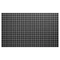 Gingham Check Black and White Fabric