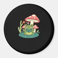 Cottagecore Mushroom Forest Toad Goblincore Mycolo Magnet