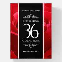Elegant 36th Rose Wedding Anniversary Celebration Paperweight