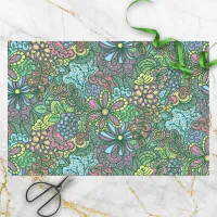 Intricate Hand-drawn Floral Fantasy   Tissue Paper