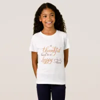 thankful heart is a happy heart thanksgiving T-Shirt