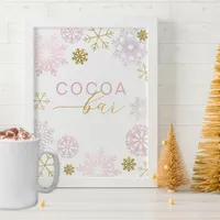 Blush Pink Snowflake Cocoa Bar Sign