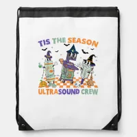 Halloween Sonography Retro Tis The Season Ultrasou Drawstring Bag